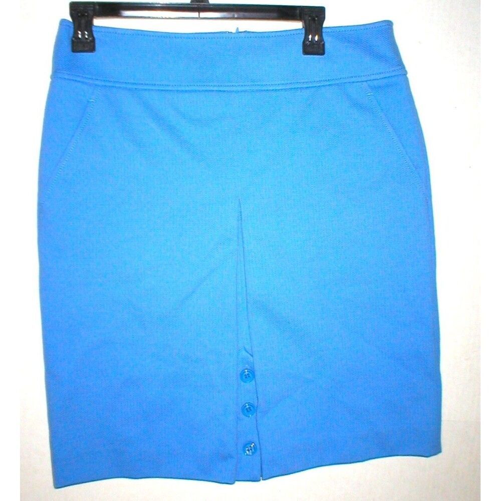 NWT $348 Worth New York 6 Womens Skirt Cornflower Blue Bright Textured USA Work
